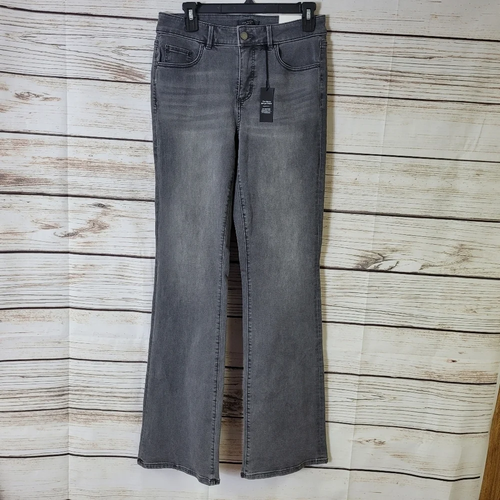 NWT Ann Taylor Curvy Fit Slim Boot Jeans Size 4 Tall Vintage Gray Wash